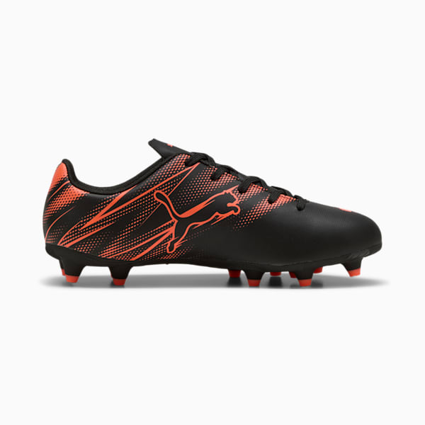 Tacos de futbol ATTACANTO FG/AG para adolescentes, PUMA Black-Glowing Red, large-MEX