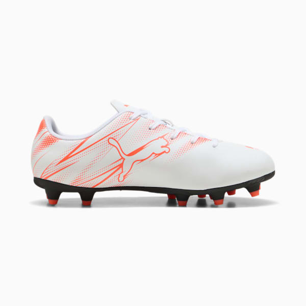 Tacos de futbol ATTACANTO FG/AG para adolescentes, PUMA White-Glowing Red, large-MEX