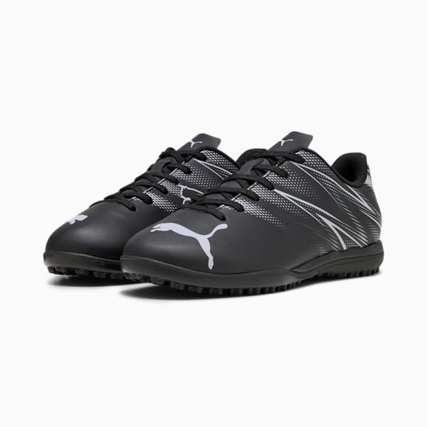 ATTACANTO TT Youth Football Boots, PUMA Black-Silver Mist, large-MEX