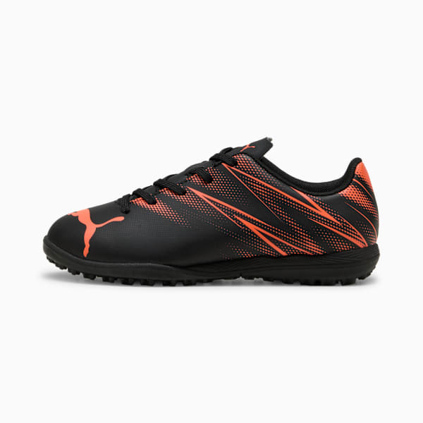 ATTACANTO TT Youth Football Boots, PUMA Black-Glowing Red, large-ZAF