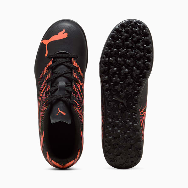 ATTACANTO TT Youth Football Boots, PUMA Black-Glowing Red, large-ZAF