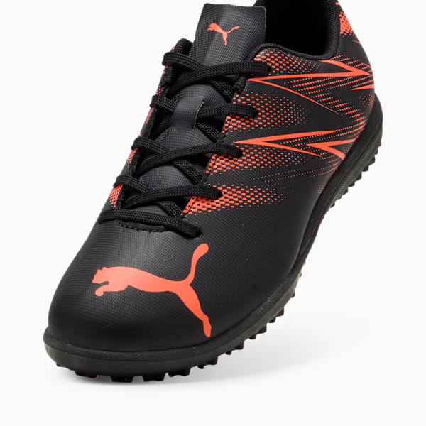 ATTACANTO TT Youth Football Boots, PUMA Black-Glowing Red, large-ZAF