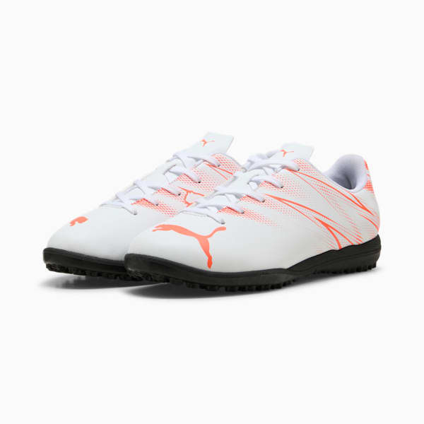 Tacos de futbol ATTACANTO TT para adolescentes, PUMA White-Glowing Red, large-MEX