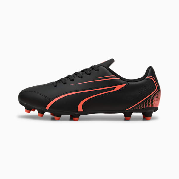 VITORIA FG/AG Football Boots, PUMA Black-Glowing Red, large-ZAF