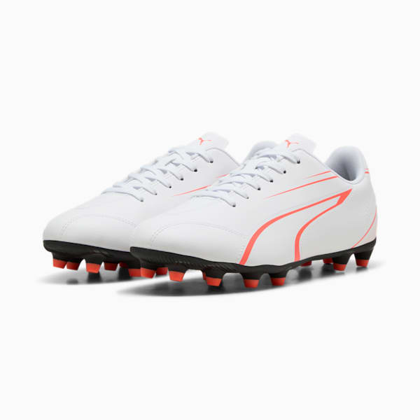 Tacos de futbol VITORIA FG/AG, PUMA White-Glowing Red, large-MEX