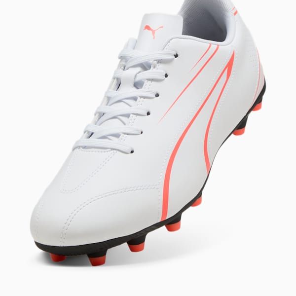 Tacos de futbol VITORIA FG/AG, PUMA White-Glowing Red, large-MEX