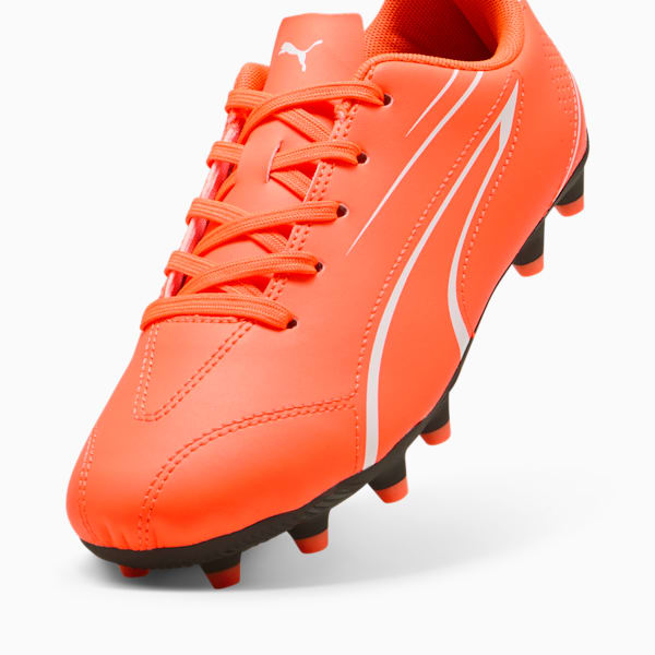 VITORIA FG/AG Youth Football Boots, Glowing Red-PUMA White-PUMA Black, large-MEX
