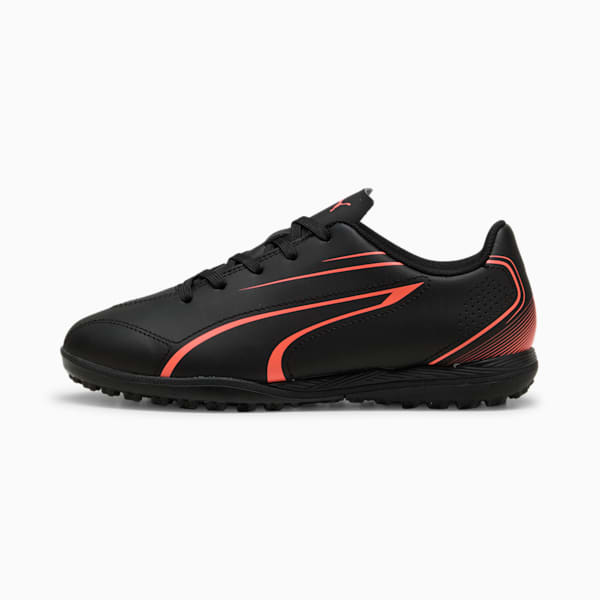 Tacos de fútbol Adolescente VITORIA TT, PUMA Black-Glowing Red, large-MEX