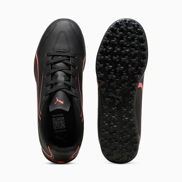 VITORIA TT Youth Football Boots, PUMA Black-Glowing Red, large-ZAF