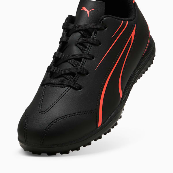 VITORIA TT Youth Football Boots, PUMA Black-Glowing Red, large-ZAF