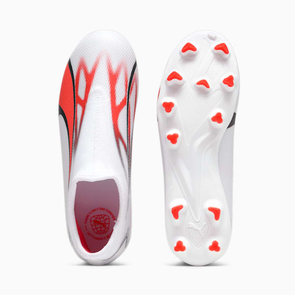 ULTRA MATCH LL FG/AG Youth Football Boots, PUMA White-PUMA Black-Fire Orchid, large-ZAF