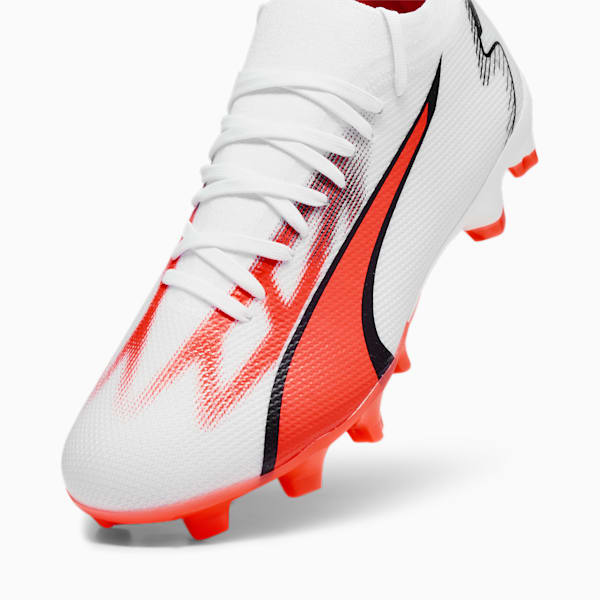 ULTRA MATCH FG/AG Women's Football Boots, PUMA White-PUMA Black-Fire Orchid, large-ZAF