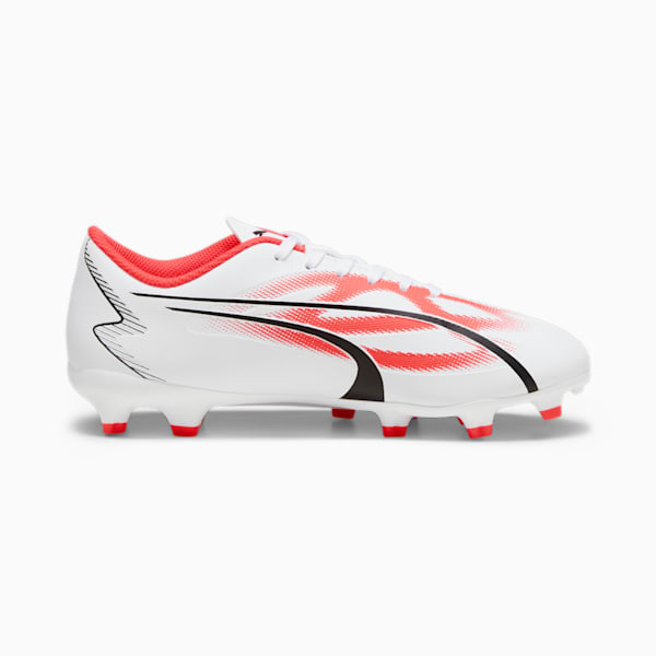 ULTRA PLAY FG/AG Youth Football Boots, PUMA White-PUMA Black-Fire Orchid, large-ZAF