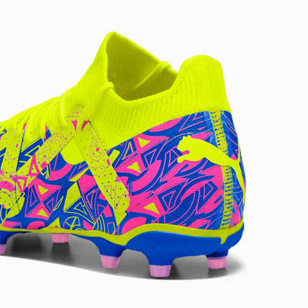 Tacos de fútbol FUTURE MATCH ENERGY FG/AG para hombre, Ultra Blue-Yellow Alert-Luminous Pink, large-MEX