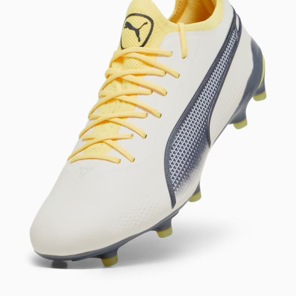 Botines de fútbol Puma KING ULTIMATE FG/AG, Alpine Snow-Asphalt-Yellow Blaze, large-ARG