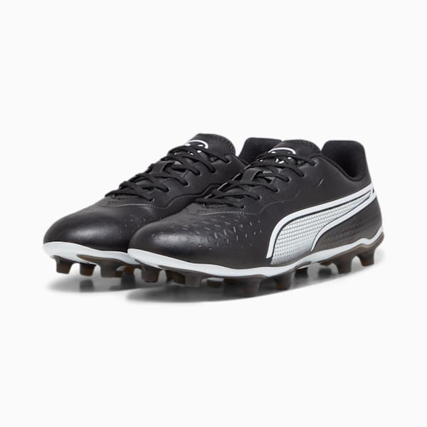 KING MATCH FG/AG Football Boots Unisex, PUMA Black-PUMA White, large-ZAF