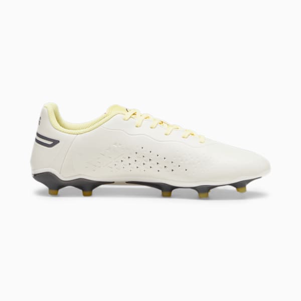 Botines de fútbol Puma KING MATCH FG/AG, Alpine Snow-Asphalt-Yellow Blaze, large-ARG