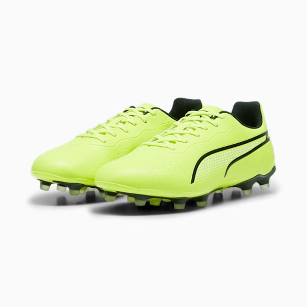 KING MATCH FG/AG Football Boots Unisex, Electric Lime-PUMA Black, large-ZAF