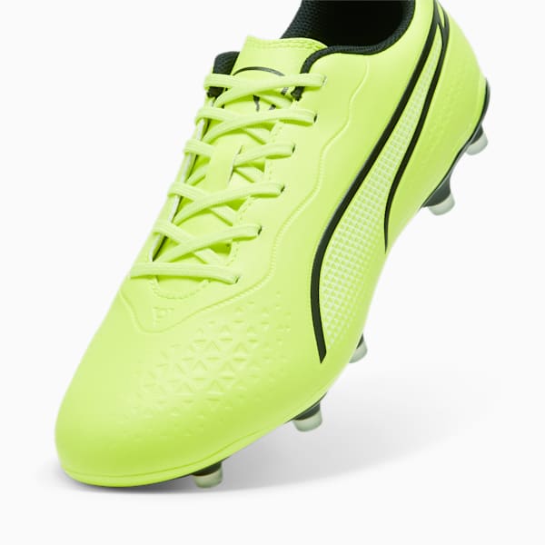 Botines de fútbol Puma KING MATCH FG/AG, Electric Lime-PUMA Black, large-ARG