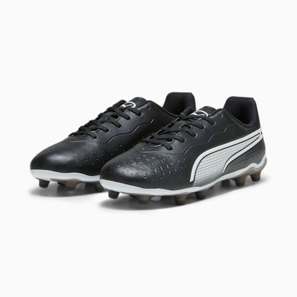 Botines de fútbol Puma KING MATCH FG/AG para niños, PUMA Black-PUMA White, large-ARG