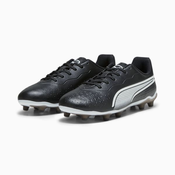 Tacos de fútbol juvenil KING MATCH FG/AG, PUMA Black-PUMA White, large-MEX