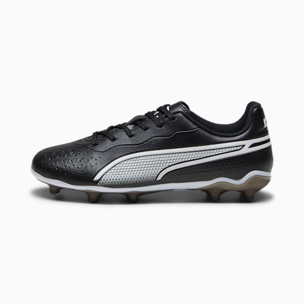 Tacos de fútbol juvenil KING MATCH FG/AG, PUMA Black-PUMA White, large-MEX