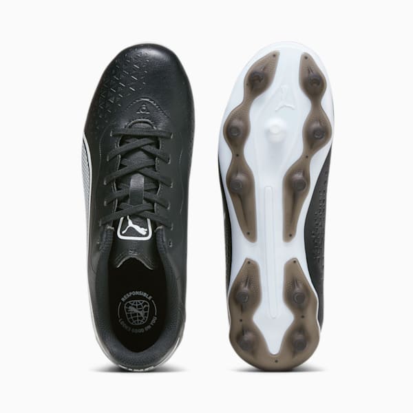 Botines de fútbol Puma KING MATCH FG/AG para niños, PUMA Black-PUMA White, large-ARG