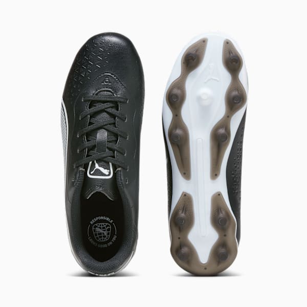 Tacos de fútbol juvenil KING MATCH FG/AG, PUMA Black-PUMA White, large-MEX