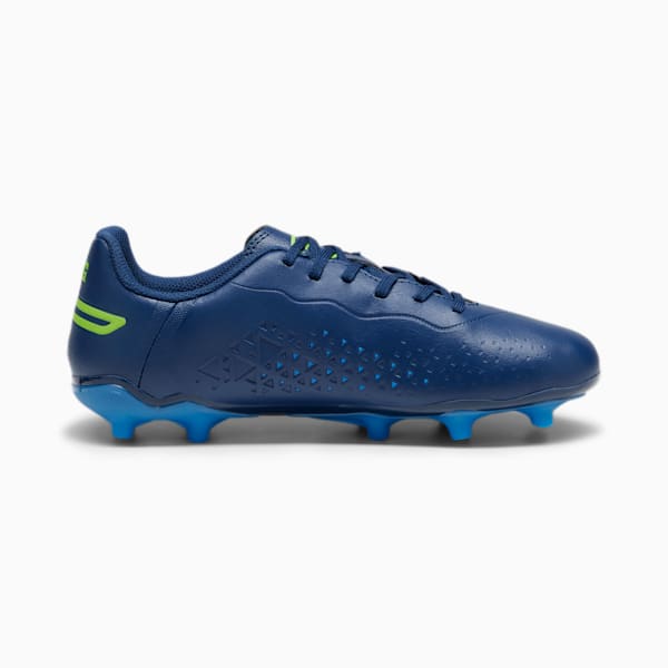 Botines de fútbol Puma KING MATCH FG/AG para niños, Persian Blue-Pro Green-Ultra Blue, large-ARG