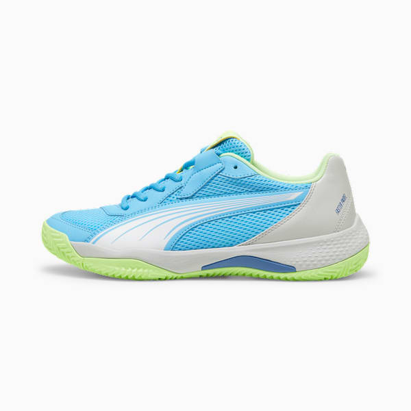 NOVA Court Padel Shoes, Luminous Blue-PUMA White-Glacial Gray, large-MEX
