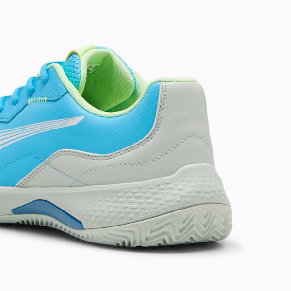 NOVA Smash Padel Shoe, Luminous Blue-PUMA White-Glacial Gray, large-MEX