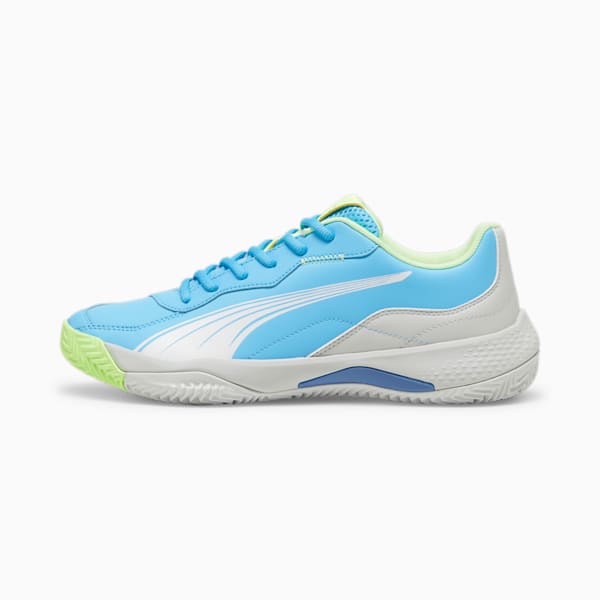 NOVA Smash Padel Shoe, Luminous Blue-PUMA White-Glacial Gray, large-MEX