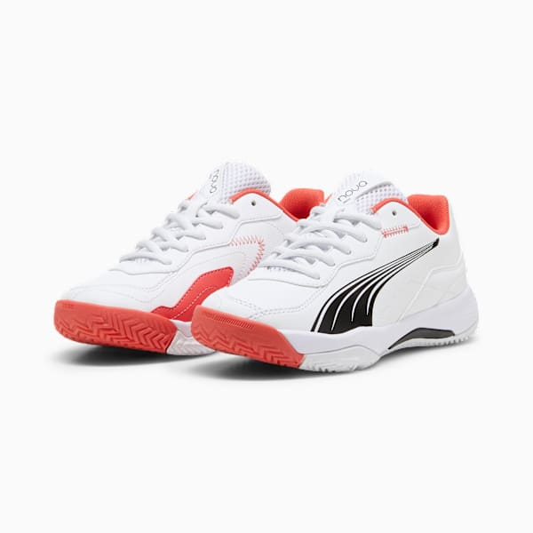 Tenis de pádel juvenil NOVA Smash, PUMA White-PUMA Black-Active Red, large-MEX