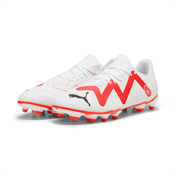 Botín FUTURE PLAY FG/AG ADP, PUMA White-Fire Orchid, large-ARG