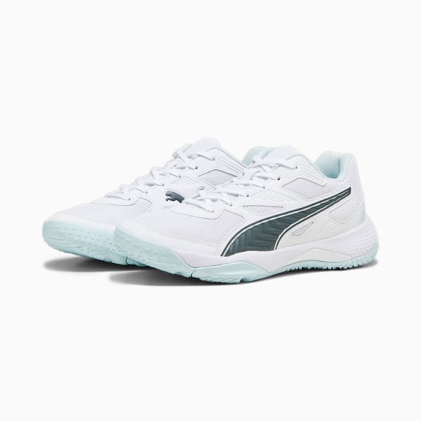 Zapatillas para deportes de interior Solarflash II, PUMA White-Nitro Blue-Shadow Gray, large-ARG