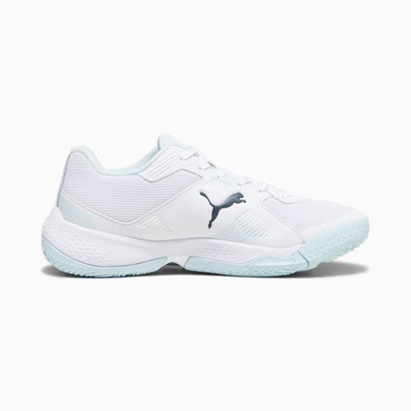 Zapatillas para deportes de interior Solarflash II, PUMA White-Nitro Blue-Shadow Gray, large-ARG