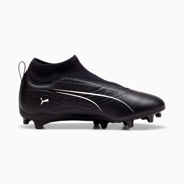 ULTRA 5 MATCH+ Laceless FG/AG Football Boots Youth, PUMA Black-PUMA White, large-MEX