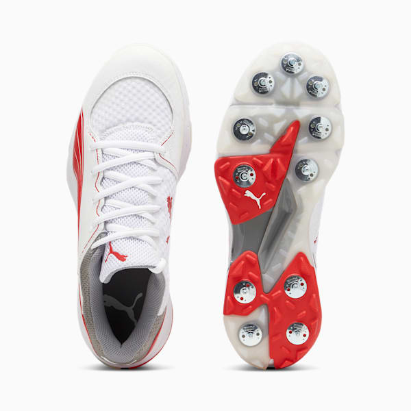 PUMA Spike 24.1 Cricket Shoe, PUMA White-PUMA Red-Stormy Slate, large-ZAF