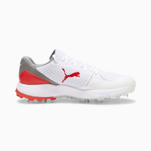 PUMA Spike 24.1 Cricket Shoe, PUMA White-PUMA Red-Stormy Slate, large-ZAF