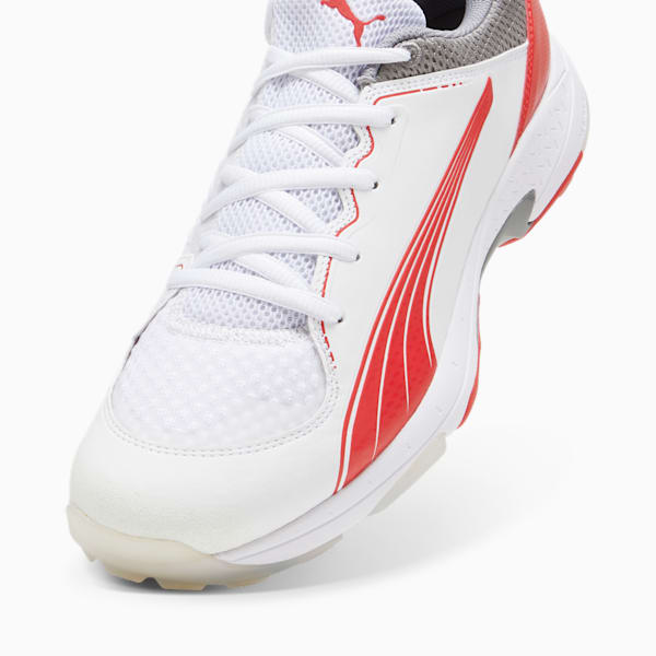 PUMA Spike 24.1 Cricket Shoe, PUMA White-PUMA Red-Stormy Slate, large-ZAF