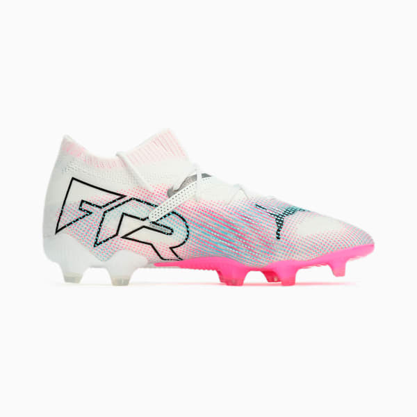 Botines de fútbol FUTURE 7 ULTIMATE FG/AG para mujer, PUMA White-PUMA Black-Poison Pink, large-ARG