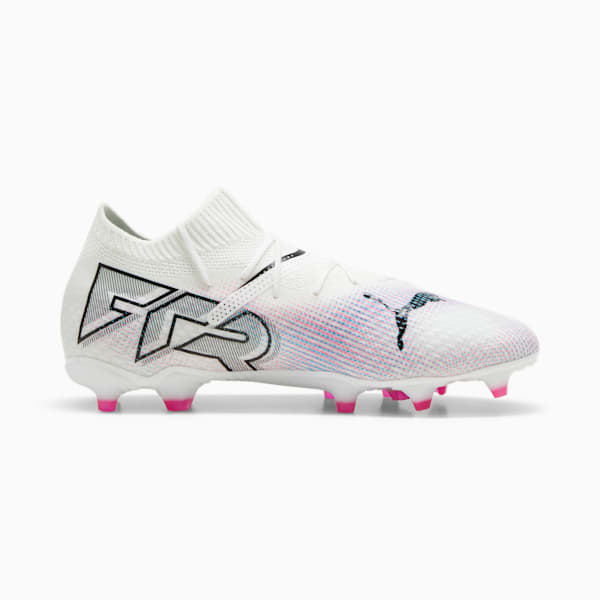 FUTURE 7 PRO FG/AG Football Boots, PUMA White-PUMA Black-Poison Pink, large-ZAF