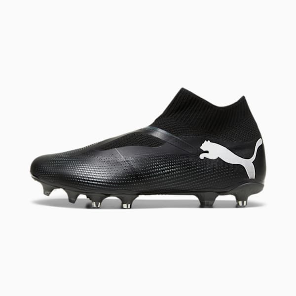 FUTURE 7 MATCH FG/AG Laceless Football Boots, PUMA Black-PUMA White, large-ZAF