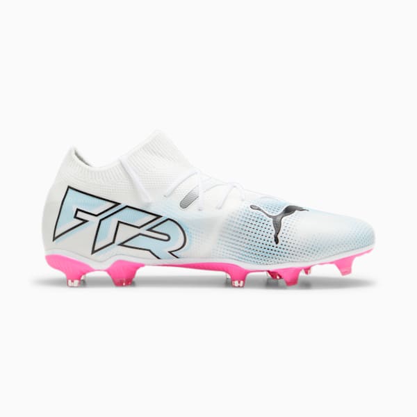 FUTURE 7 MATCH FG/AG Football Boots, PUMA White-PUMA Black-Poison Pink, large-ZAF