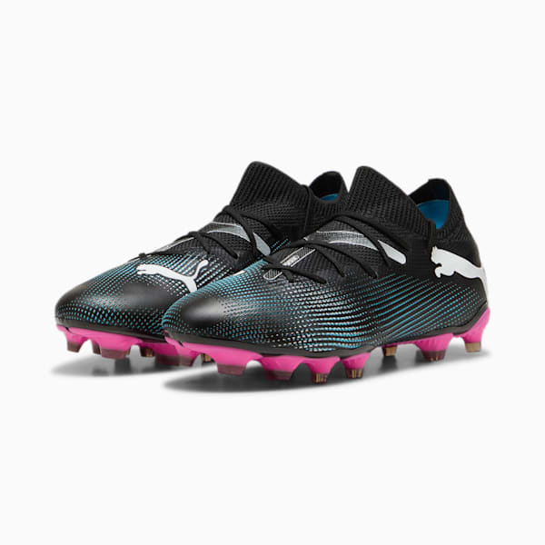 Botines de fútbol FUTURE 7 MATCH FG/AG para mujer, PUMA Black-PUMA White-Poison Pink, large-ARG