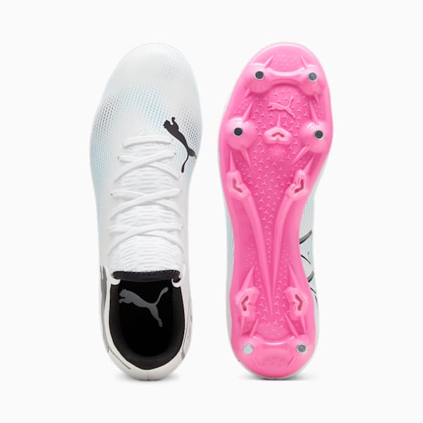 FUTURE 7 PLAY MxSG Football Boots, PUMA White-PUMA Black-Poison Pink, large-ZAF