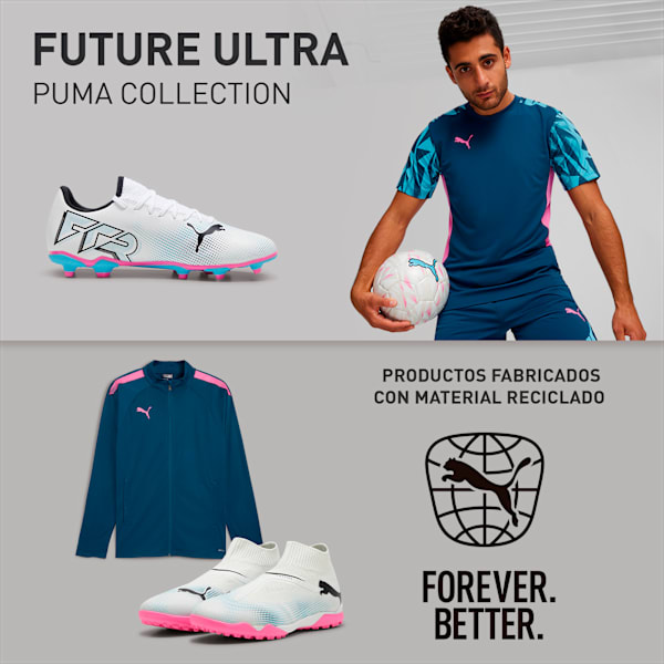 Tacos de fútbol para hombre FUTURE 7 PLAY FG/AG, PUMA White-PUMA Black-Poison Pink, large-MEX