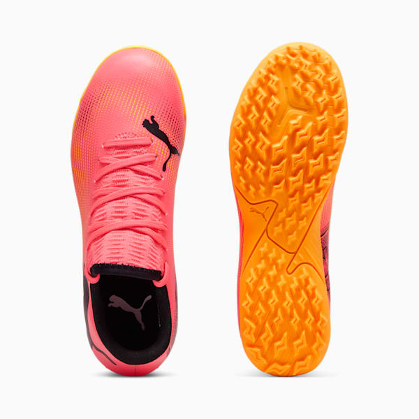 FUTURE 7 PLAY TT Youth Football Boots, Sunset Glow-PUMA Black-Sun Stream, large-ZAF