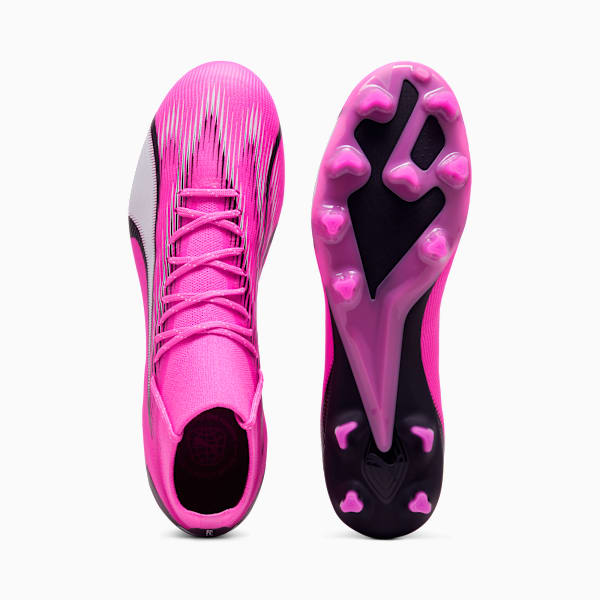 Tacos de fútbol para hombre ULTRA PRO FG/AG, Poison Pink-PUMA White-PUMA Black, large-MEX