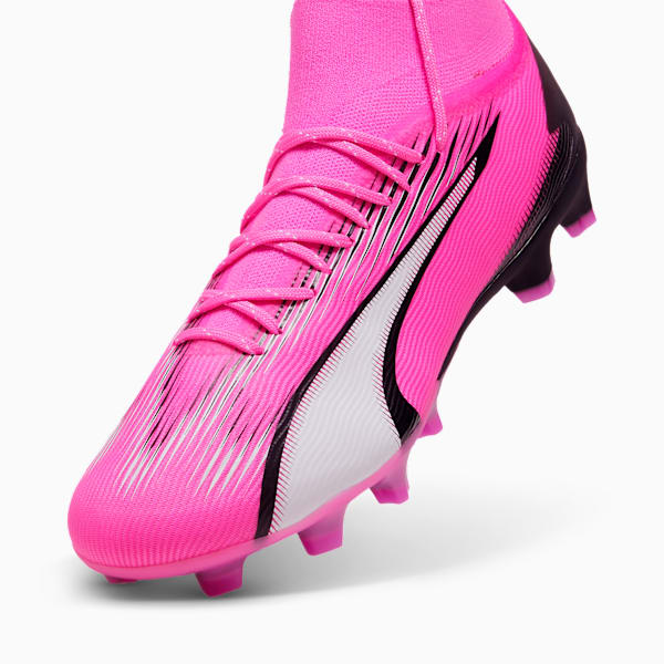 Tacos de fútbol para hombre ULTRA PRO FG/AG, Poison Pink-PUMA White-PUMA Black, large-MEX